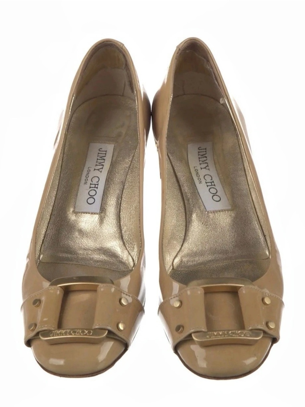Jimmy Choo Bow Patent Heels in Brown US 36